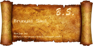 Brunyai Saul névjegykártya